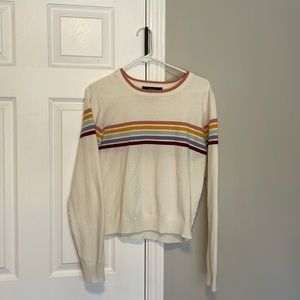 Forever 21 L white striped sweater